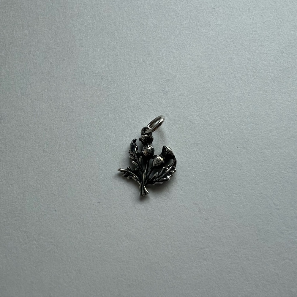 Sterling Silver Scottish Thistle Charm